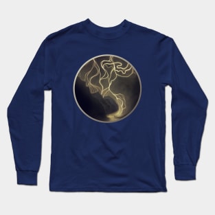 Aesir gods arriving through the Northern Lights Long Sleeve T-Shirt